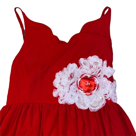 Dollcake "A Thousand Words" Red Frill Dress Women's Sz Large/14 NWT - Picture 4 of 6
